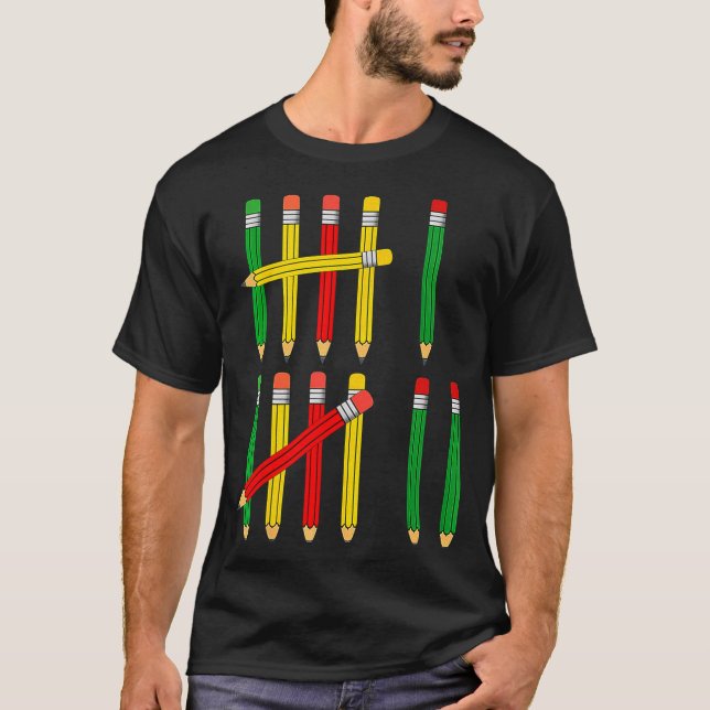 Camiseta Funny 67 Tally Marks Math For Teachers Students Si (Frente)