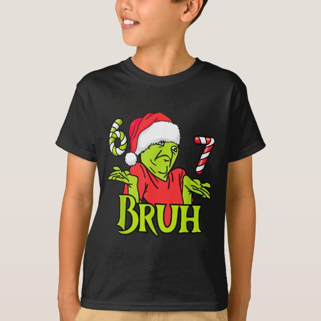 Camiseta Funny 6 7 Bruh Merry Christmas Santa 67 Meme Men W (Frente)