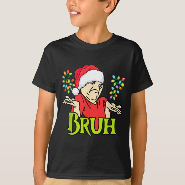 Camiseta Funny 6 7 Bruh Merry Christmas Santa 67 Meme Men W (Frente)