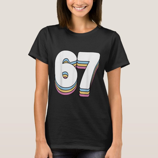 Camiseta Funny 6 7 Meme Six Seven Gen Alpha Slang 67  (Frente)