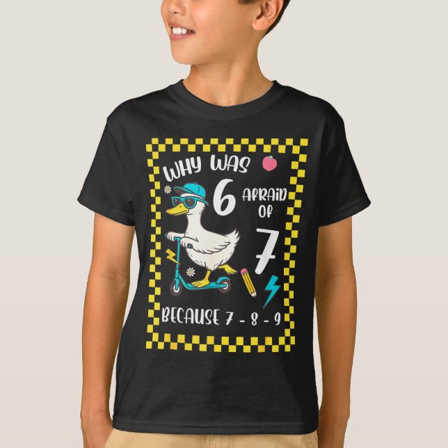 Camiseta Funny 6 Afraid Of 7 Silly Goose Six Seven 67 Meme  (Frente)