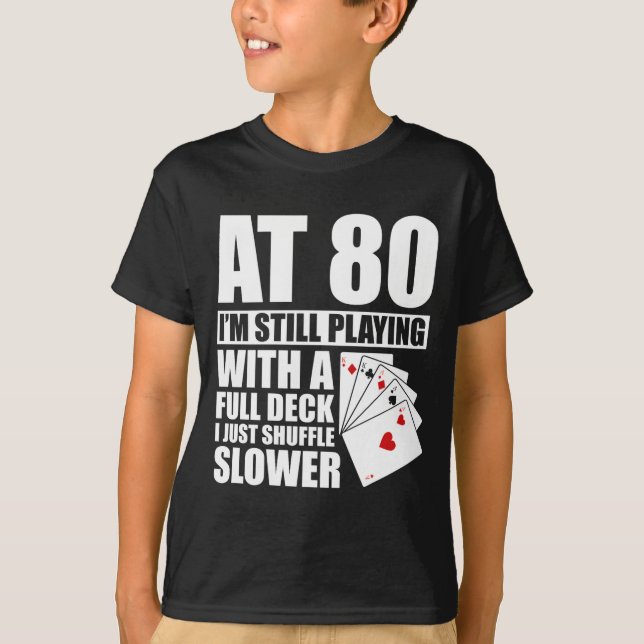 Camiseta Funny 80th Birthday Ker Player 80 Year Old Retro  (Frente)