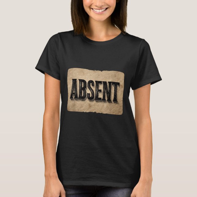 Camiseta Funny Absent Speech Costume For Boys And Girls  (Frente)