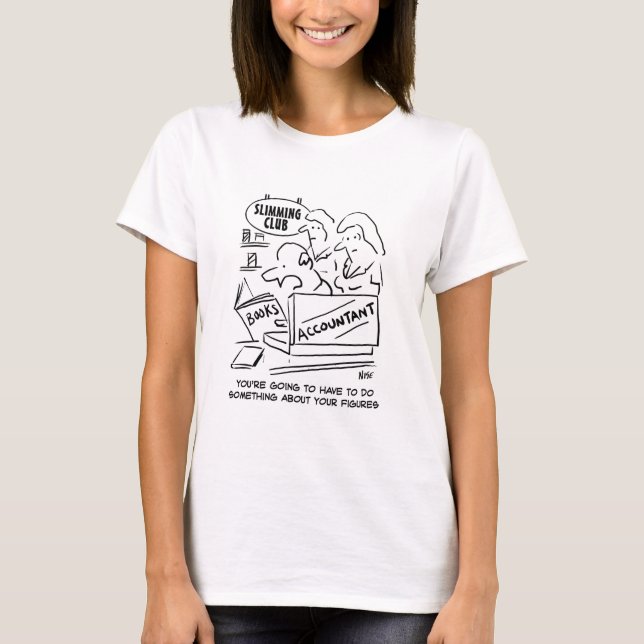 Camiseta Funny Accountants Slimming Club Figures (Frente)