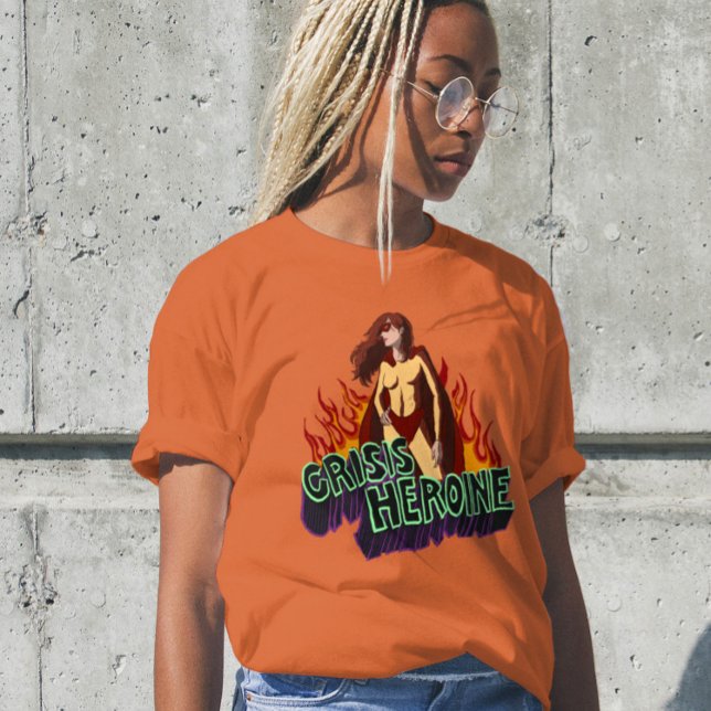 Camiseta Funny ADHD Crisis Heroine Chaos Energy Retro Comic (Criador carregado)