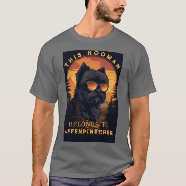 Camiseta Funny Affenpinscher Dog Parente Personalizado (Frente)