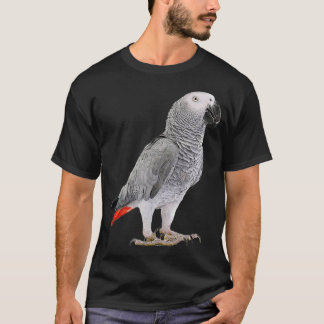 Camiseta Funny African Grey Parrot Bird  Womens Mens Kids
