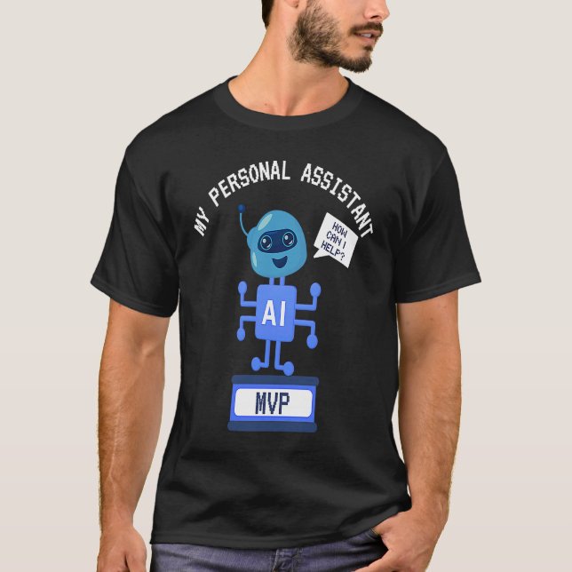 Camiseta Funny AI MVP Personal Assistant Productivity (Frente)