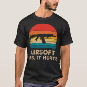 Camiseta Funny Airsoft - Airsoft Sim, Dói - Retro