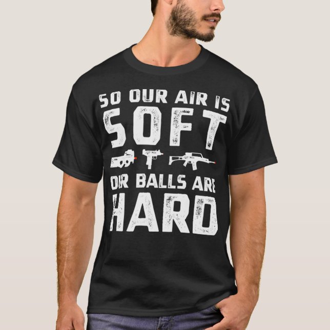 Camiseta Funny Airsoft Balls Duro Airsofte Sport Airsofte (Frente)