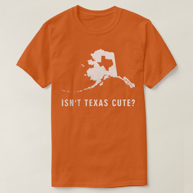 Camiseta Funny Alaska Isnt Texas Cute Dentro Alaska Map (Frente do Design)