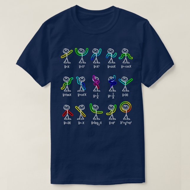 Camiseta Funny Algebra Dance Função Math Eacher Geek Gift (Frente do Design)
