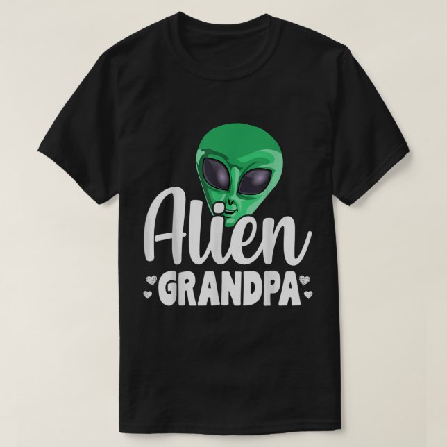 Camiseta Funny Alien Grandpa Design (Frente do Design)