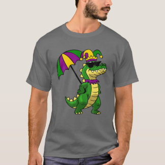 Camiseta Funny Alligator Wearing Jester And Sunglasses Funn