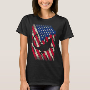 Camiseta Funny America Beared Dragon American Flag Happy 4