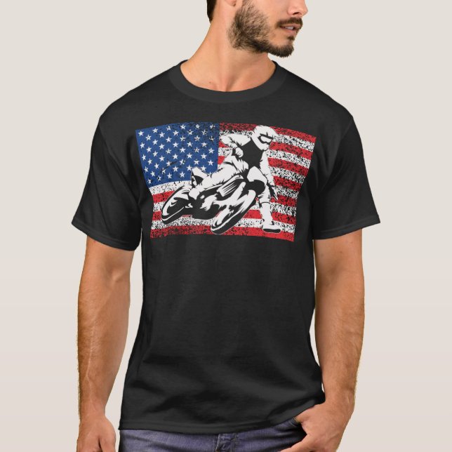 Camiseta Funny American Flat Motorcycle Gift Legal k Bik (Frente)