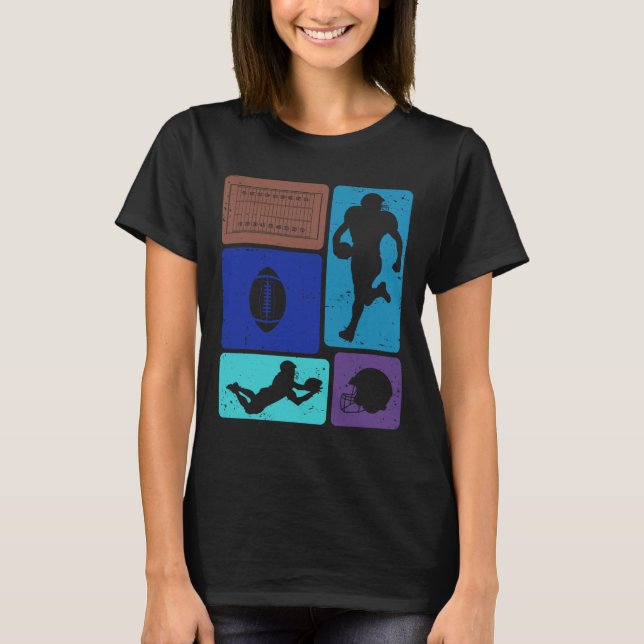 Camiseta Funny American Football Player Field Game Enthusia (Frente)