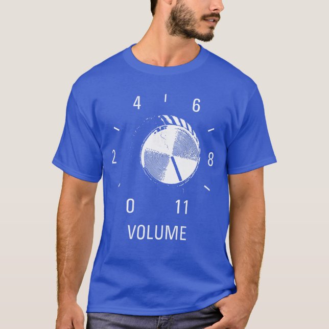 Camiseta Funny Amplifier Volume Knob 11 Music Loud Sound De (Frente)