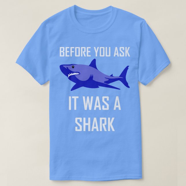 Camiseta Funny Amputee Amputation Surgery It Was A Shark Hu (Frente do Design)