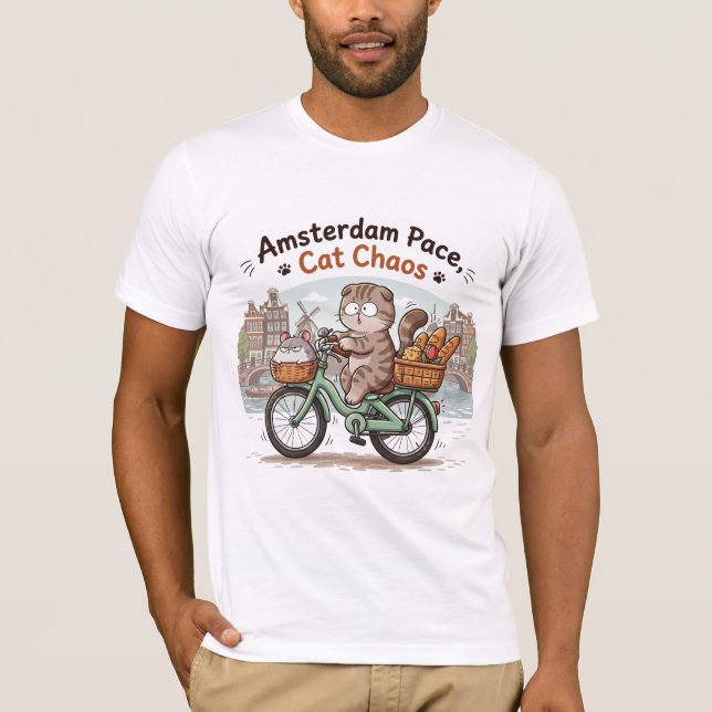 Camiseta Funny Amsterdam Cat (Frente)