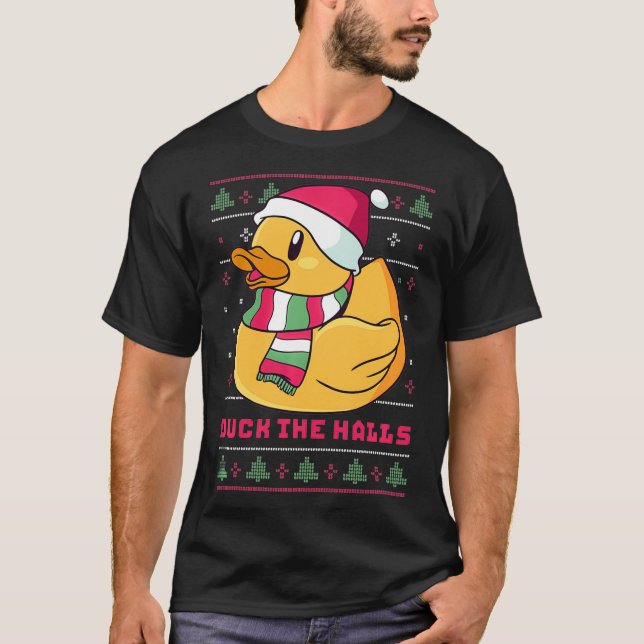 Camiseta Funny and Cute Duck Puns Merry Christmas Duck The  (Frente)