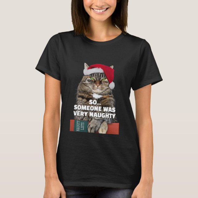 Camiseta Funny angry cat Christmas T-Shirt (Frente)