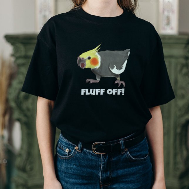 Camiseta Funny Angry Normal Grey Cockatiel Fluff Off (Criador carregado)
