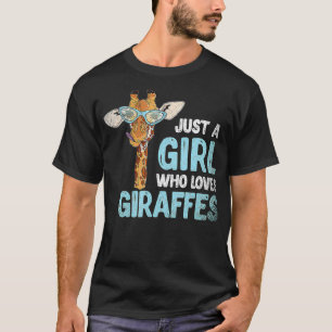 Camiseta Funny Animal Lover Women Girls Kids Giraffe