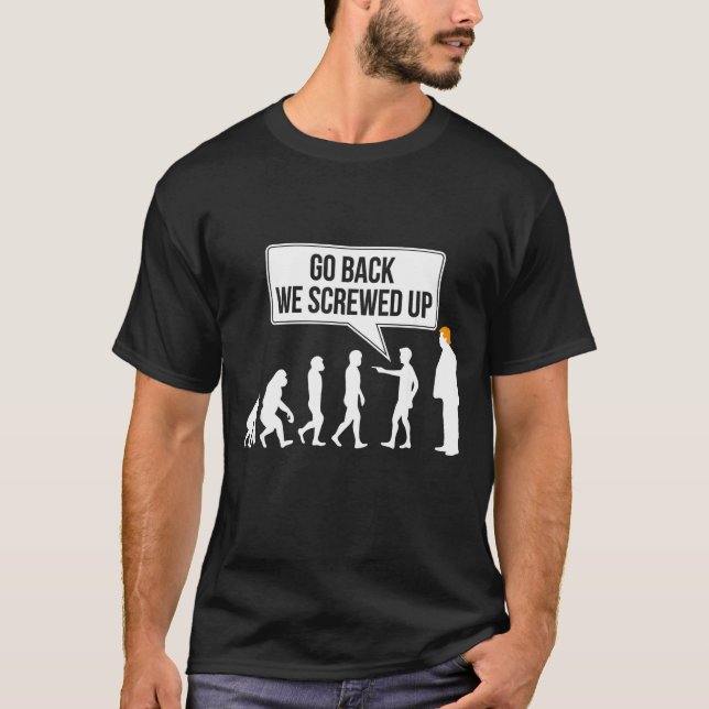 Camiseta Funny Anti-trump Evolution Litical Humor  (Frente)