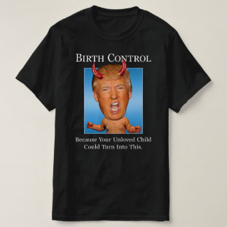 Camiseta Funny Anti Trump Man Baby Devil Birds Control
