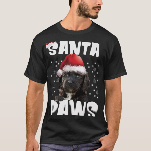 Camiseta Funny Ao Christmas Lights Tree Dog Lover Xma T Shi (Frente)