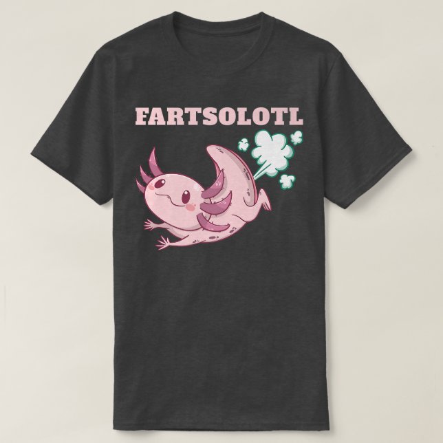 Camiseta Funny aolotl fart fartalotl meican fish animals ao (Frente do Design)