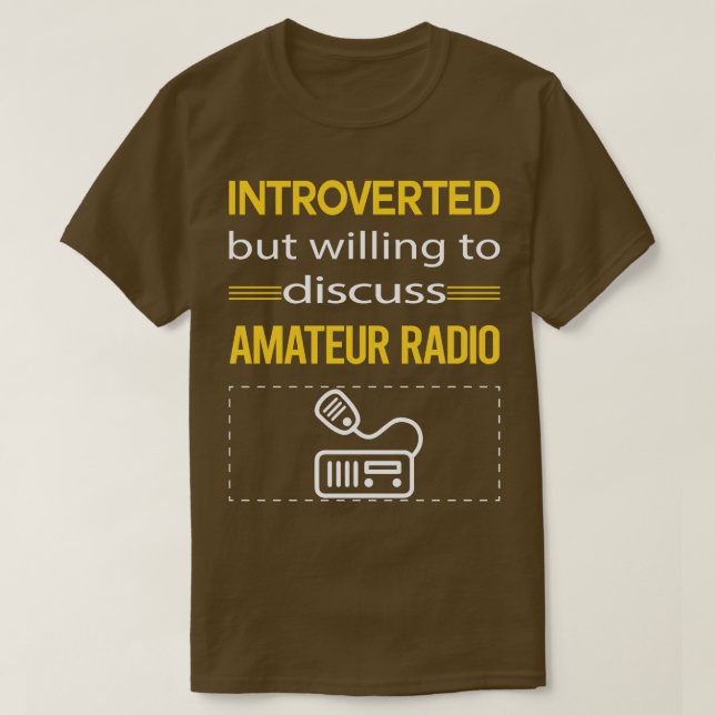 Camiseta Funny Apresentou Rádio Amateur Radio Ham (Frente do Design)