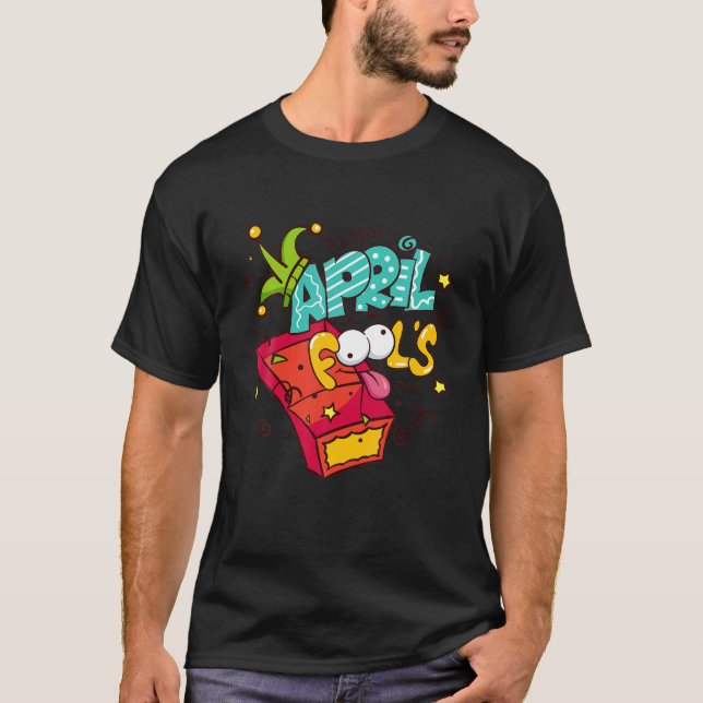 Camiseta Funny April Fools Day Brincadeira Kit 1Rua Piadas  (Frente)