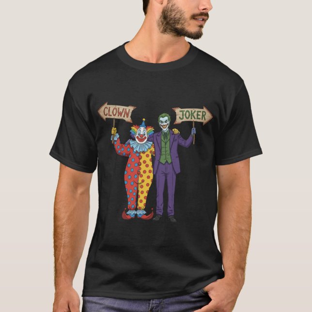 Camiseta Funny Arrow Direction Clowns to The Left Jokers to (Frente)