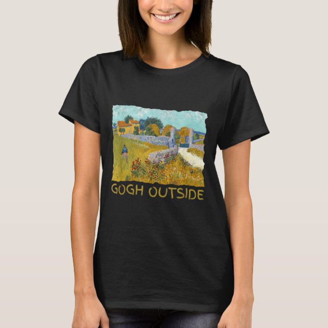 Camiseta Funny Artist Gogh Outside Starry Night Insrational (Frente)