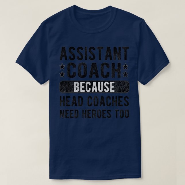 Camiseta Funny Assistant Coach Sports Assistant Coaching (Frente do Design)