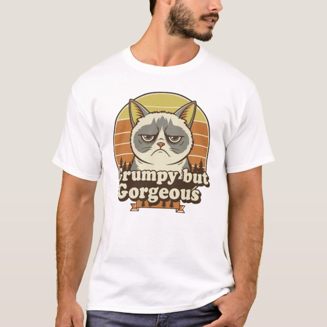 Camiseta Funny Attitude Quote – Grumpy but Gorgeous (Frente)