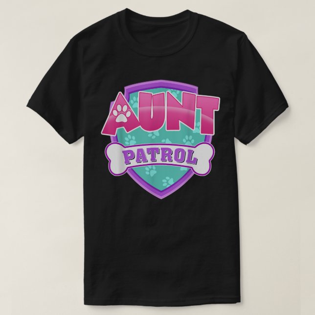 Camiseta Funny Aunt Patrol - Dog Mom, Dad For Men Women   (Frente do Design)