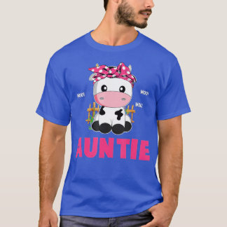 Camiseta Funny Auntie Cow Cute Cow Farmer Birthday Matching