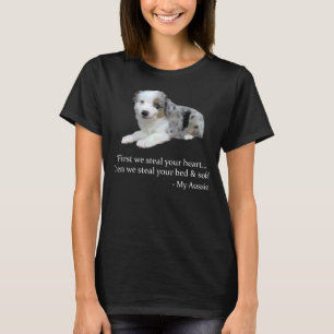 Camiseta Funny Aussie Graphic - Blue Merle Australian Sheph