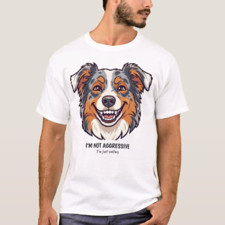 Camiseta Funny Aussie Smile Tee | I'm Not Aggressive