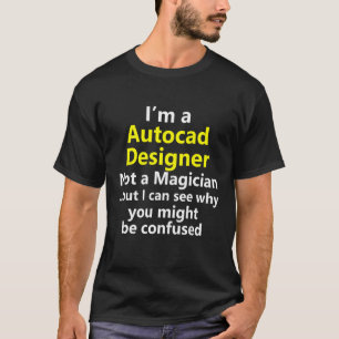 Camiseta Funny Autocad Designer Carreira Profissão Profe