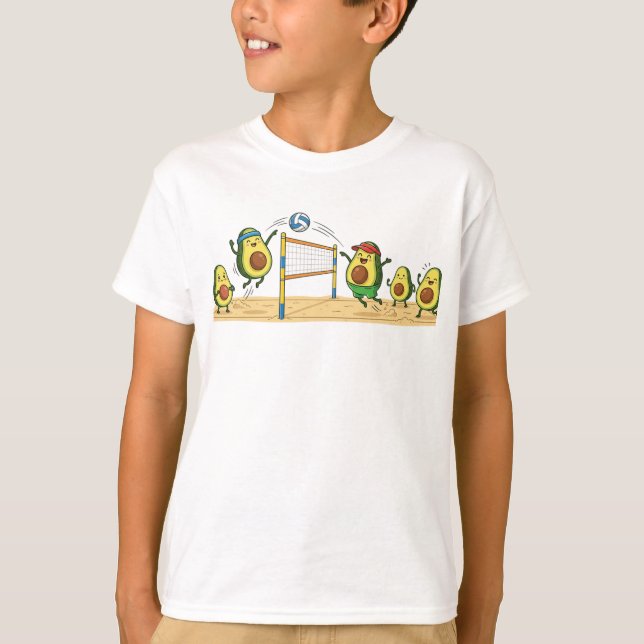 Camiseta Funny Avocado Beach Volleyball Pun (Frente)