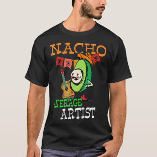 Camiseta Funny Avocado Sombrero Fiesta Nacho Média Artista