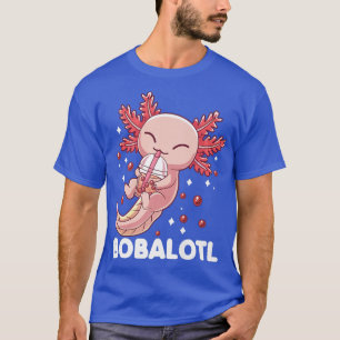 Camiseta Funny Axolotl Bobalotl Boba Tea Bubble milk Kawaii