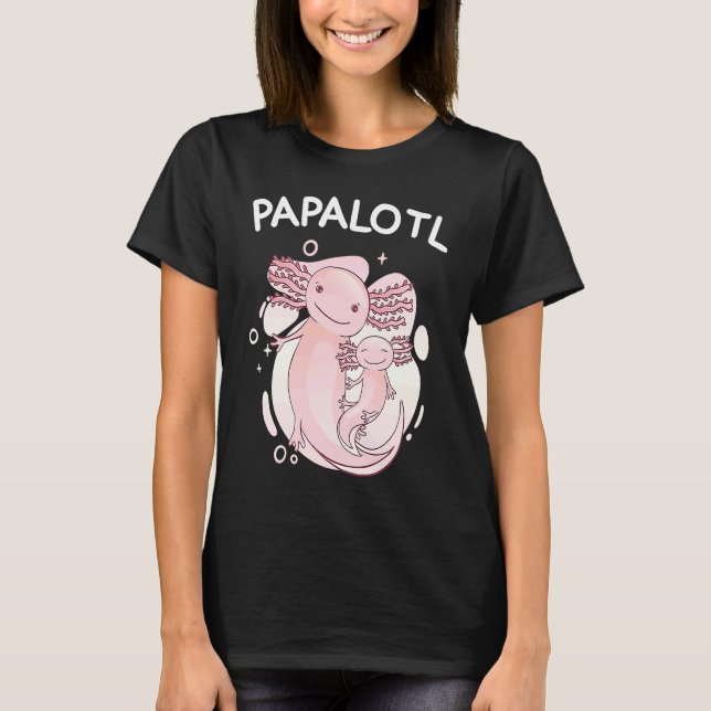 Camiseta funny axolotl pregnancy announcement papalotl papa (Frente)