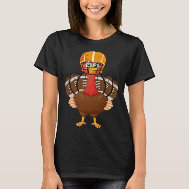 Camiseta Funny Baby Turkey and Football Balls Shirt Boy Spo (Frente)