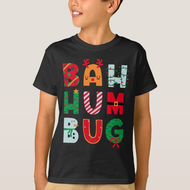Camiseta Funny Bah Humbug Holiday  (Frente)