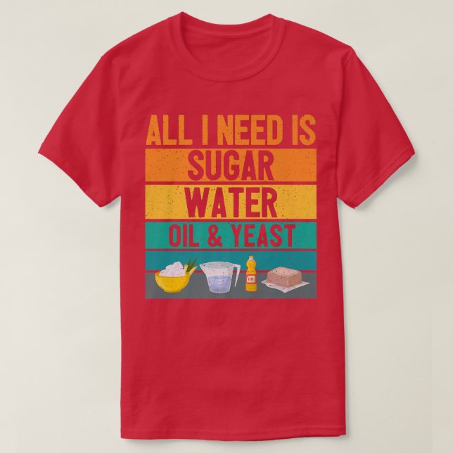 Camiseta Funny Baker Bread Bread Baker Retro (Frente do Design)